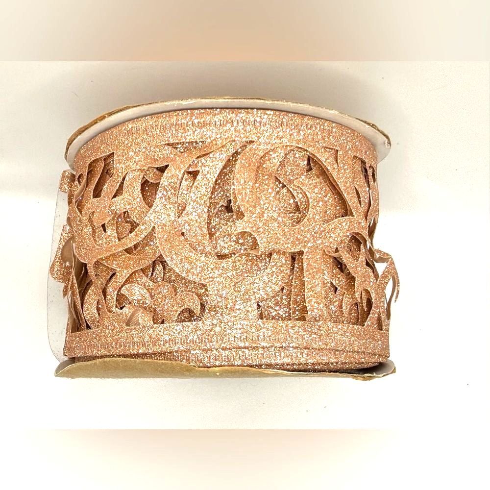 Elegant Glittery Ribbon - Rose Gold